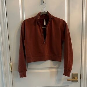Fabletics Rust Half-Zip Pullover